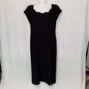 Virgo ll black dress with scalloped neckline size 18